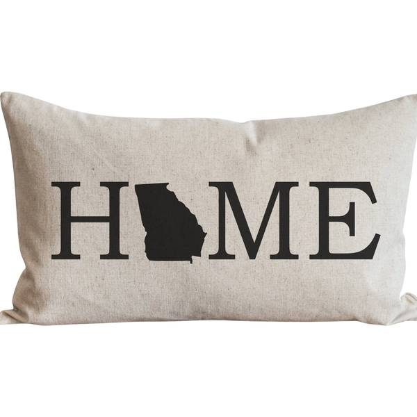 Custom Home State Silhouette {Style 2} Pillow Cover.