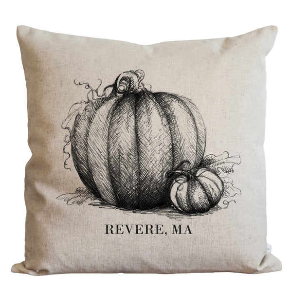 Pumpkin Sketch Custom Pillow Cover
