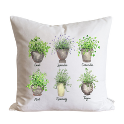 Herb Pots Pillow Cover.