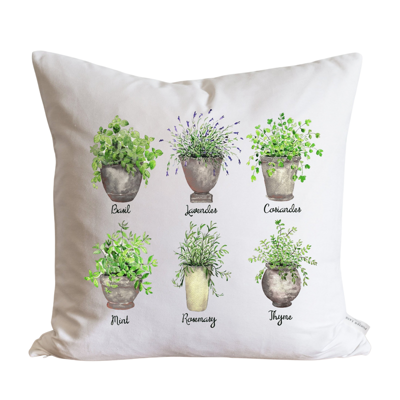 Herb Pots Pillow Cover.