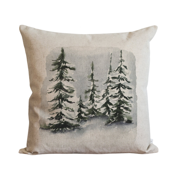 Snowy Trees Pillow Cover.