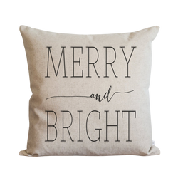 Merry and Bright Pillow Cover.