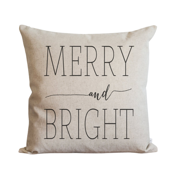 Merry and Bright Pillow Cover.