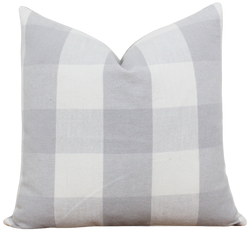 Gray and White Buffalo Check Pillow Cover | Ivy