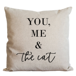 You Me and The Cat Pillow Cover