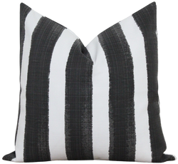 Black and White Stripe Outdoor Pillow Cover | Juni