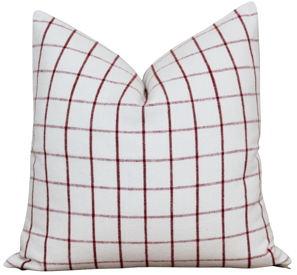 Red and White Plaid Pillow Cover Sherrie Porter Lane Home