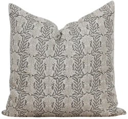 Gray Hand Block Pillow Cover | Kensi