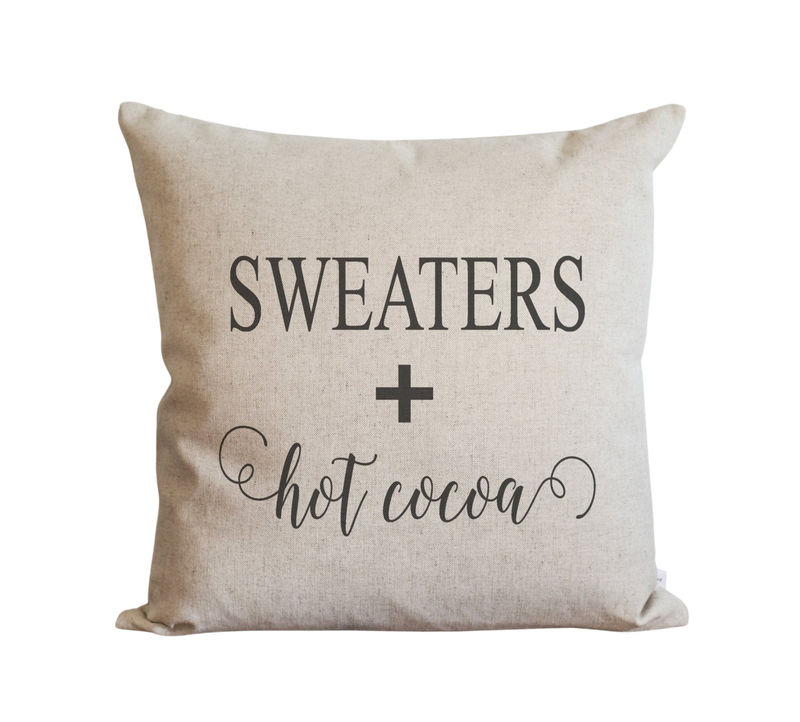 Sweaters + Hot Cocoa Pillow Cover