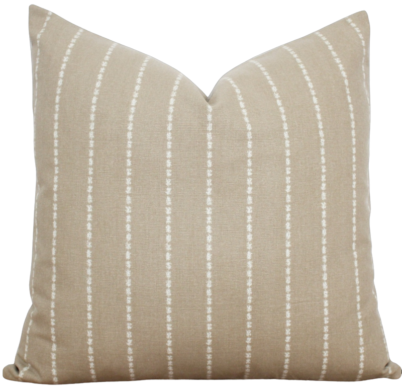 Tan Stripe Pillow Cover | Noah