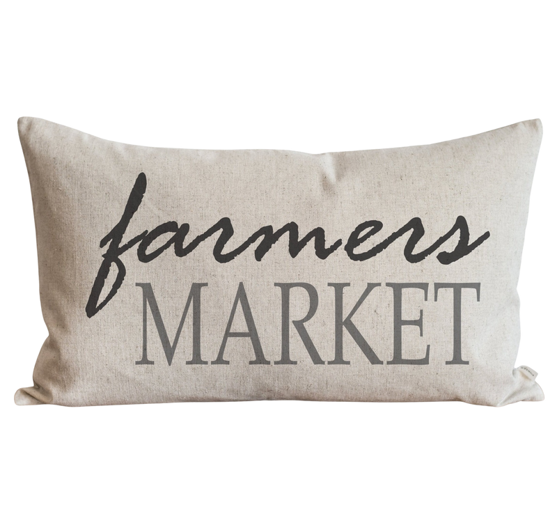 Farmers Market Pillow Cover.