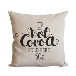 Hot Cocoa Pillow Cover.