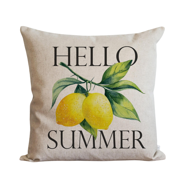 Hello Summer_Lemons Pillow Cover.