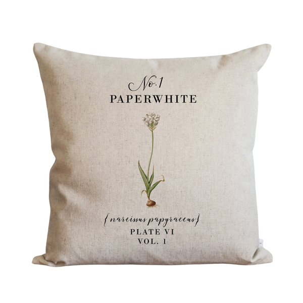 Paperwhite Pillow Cover.