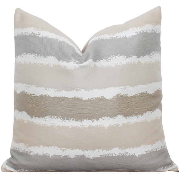 Watercolor Stripe Outdoor Pillow Cover | Nellie