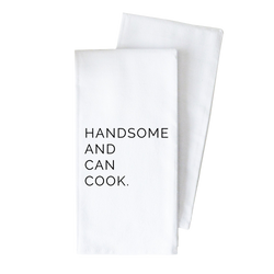Handsome and Can Cook Tea Towel