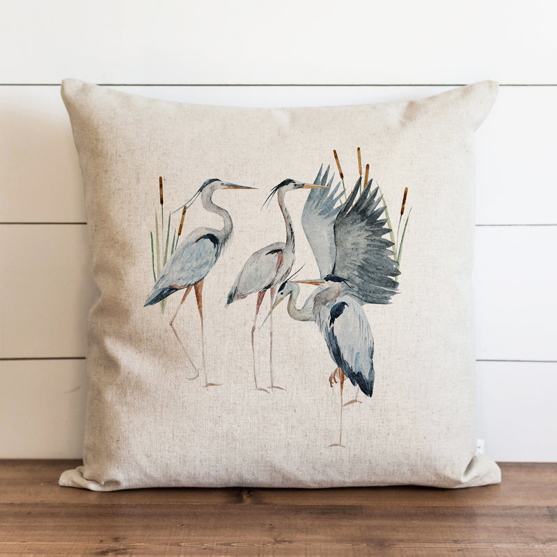Heron Family Pillow Cover