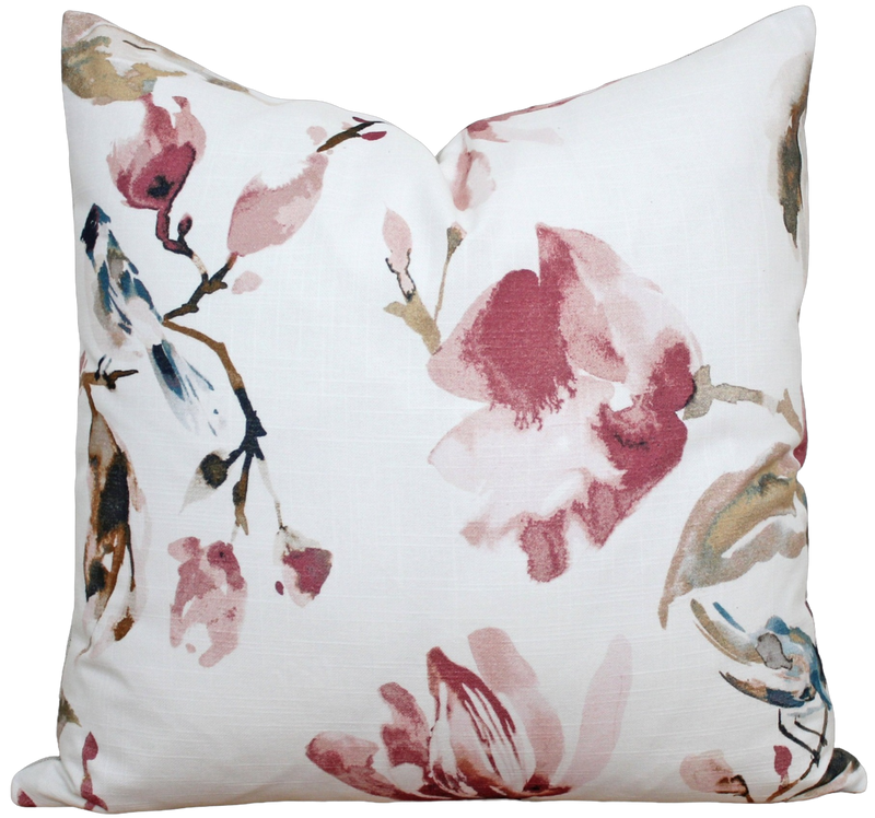 Watercolor Floral Pillow Cover | JoJo
