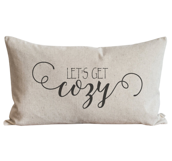 Let's get cozy pillow hot sale