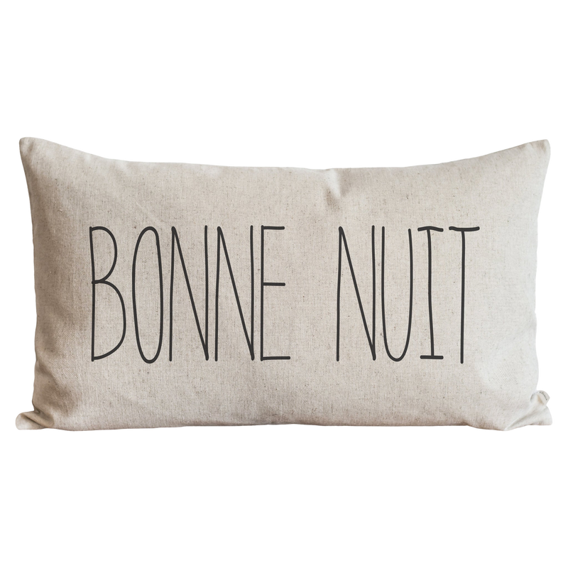 Bonne Nuit Pillow Cover
