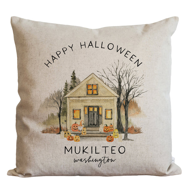 Halloween Home Custom Location Pillow Cover