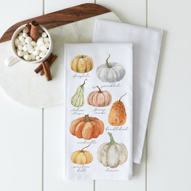 Pumpkin Type Tea Towel