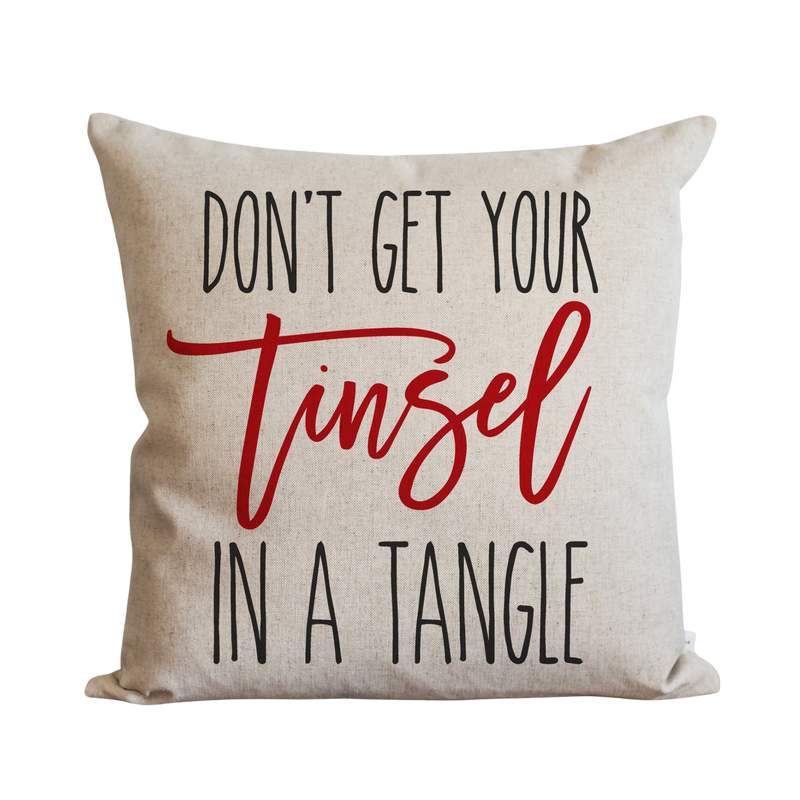 Tinsel In A Tangle Pillow Cover.