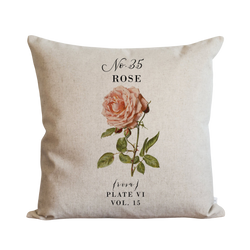 Botanical Rose {Style 2} Pillow Cover.