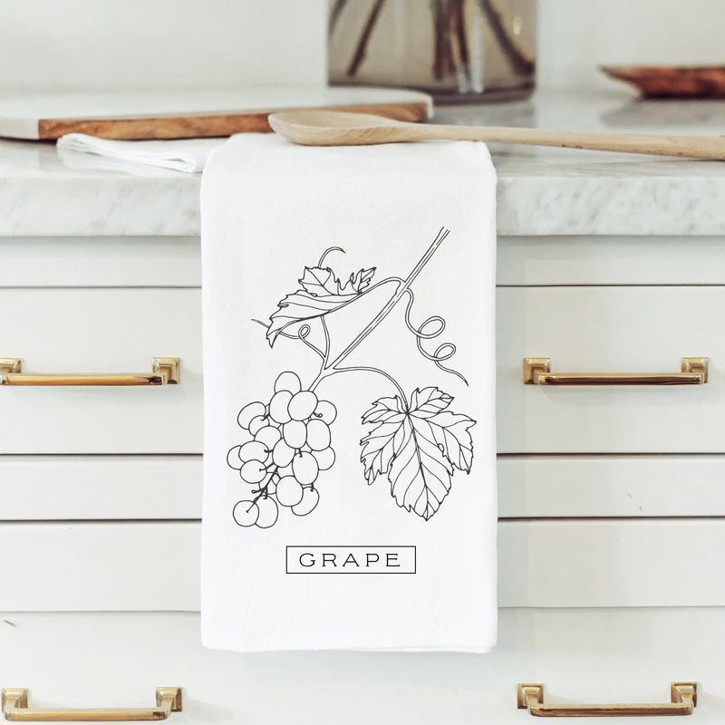 Grape Herb Collection Tea Towel