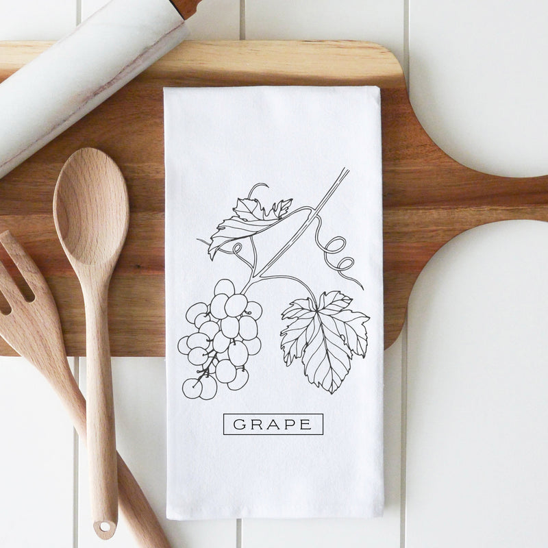Grape Herb Collection Tea Towel