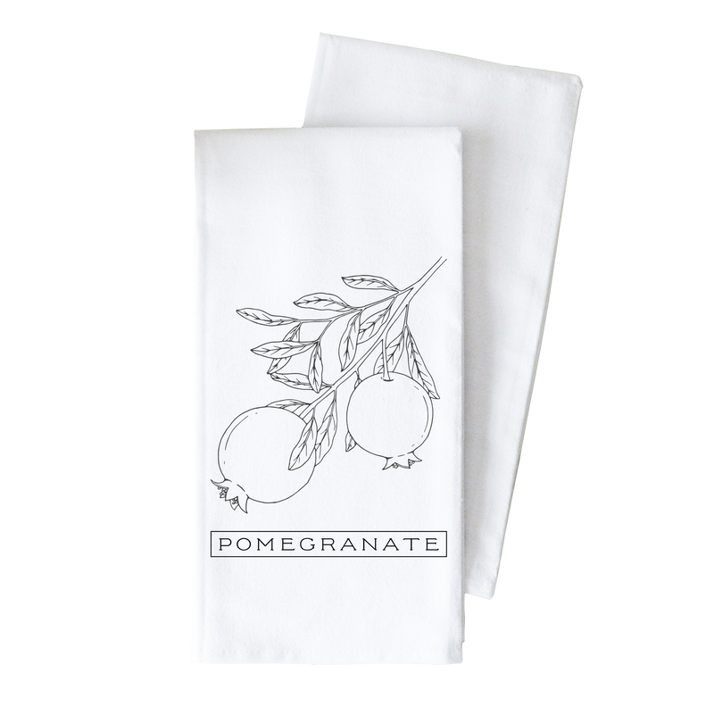 Pomegranate Herb Collection Tea Towel