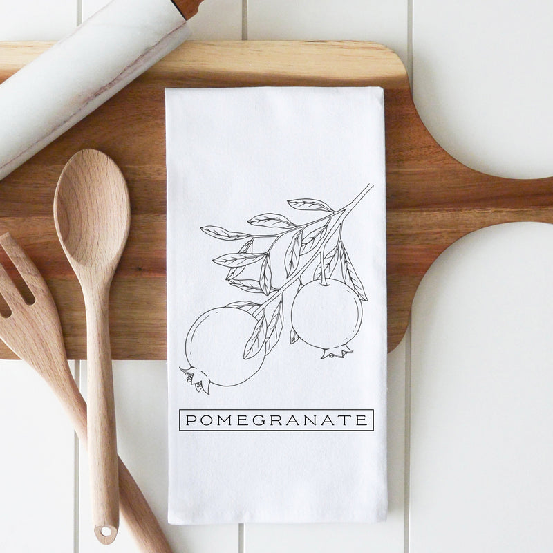 Pomegranate Herb Collection Tea Towel