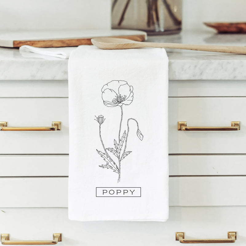 Poppy Herb Collection Tea Towel