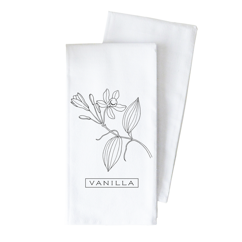 Vanilla Herb Collection Tea Towel