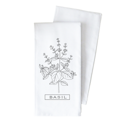 Basil Herb Collection Tea Towel