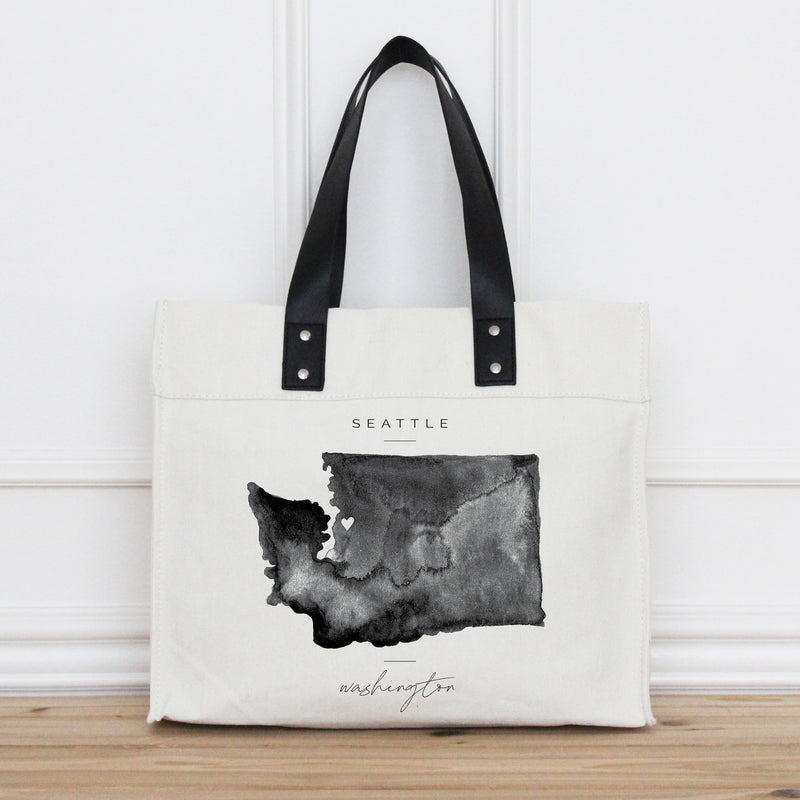 Custom City State Map Market Tote