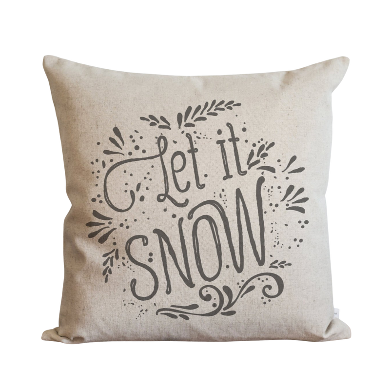 Let It Snow Pillow Cover.
