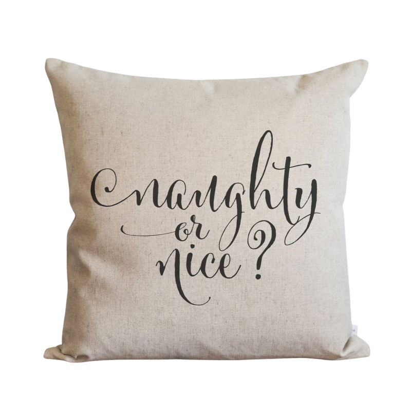 Naughty or Nice Pillow Cover.
