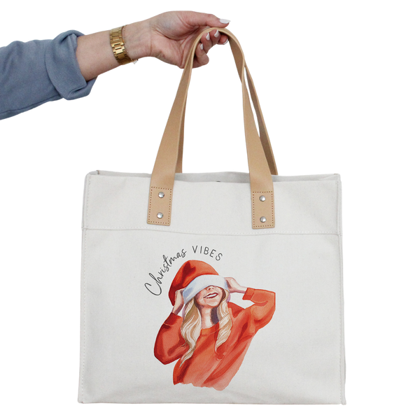 Christmas Vibes Market Tote