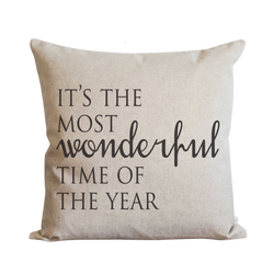 It's The Most Wonderful Time Of The Year Pillow Cover.