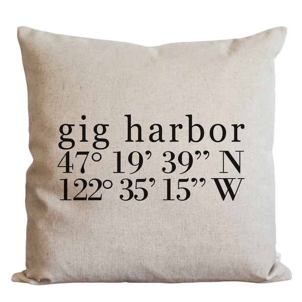 Custom City GPS Co Pillow Cover