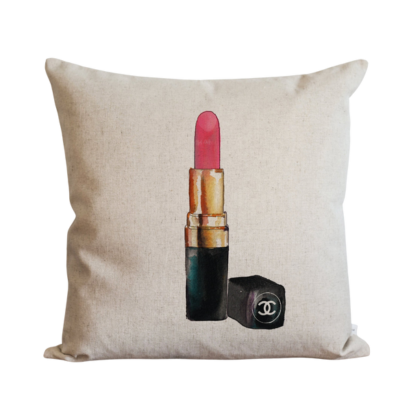 Designer Inspired Lipstick Pillow Cover.