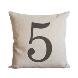 Customized Number Pillow Cover.