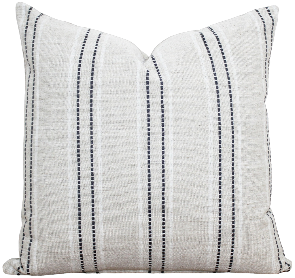 Three Stripe Lumbar Pillow White - House of Cindy