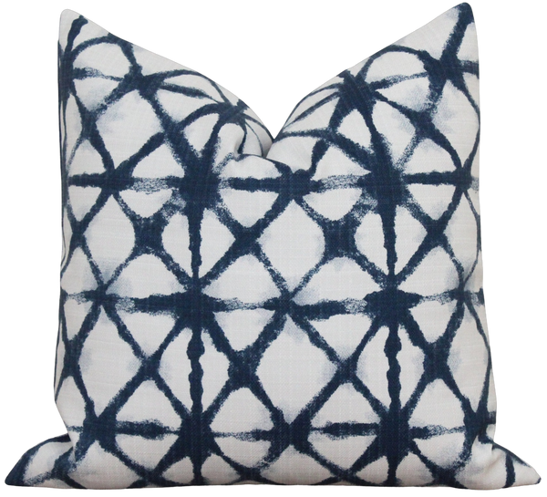 Blue and White Outdoor Pillow Cover | Truman