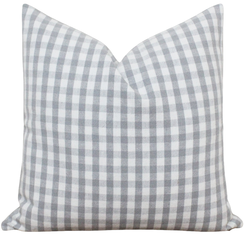 Gray Checkered Pillow Cover | Moxie