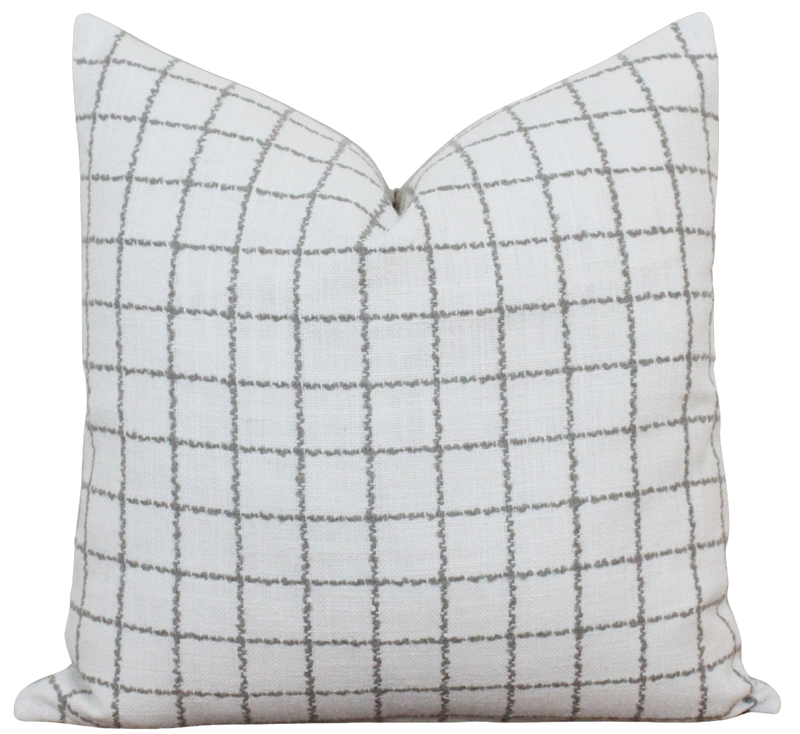 Gray Checkered Pillow Cover | Charlie