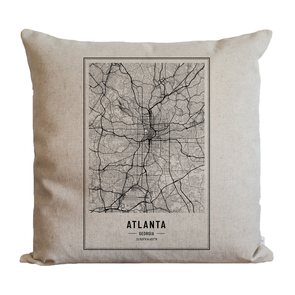 Custom City Map Pillow Cover