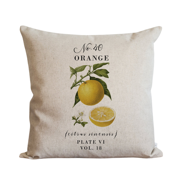 Botanical Orange Pillow Cover.