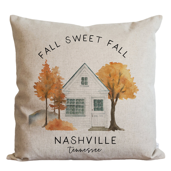 Fall Home Custom Location Pillow Cover